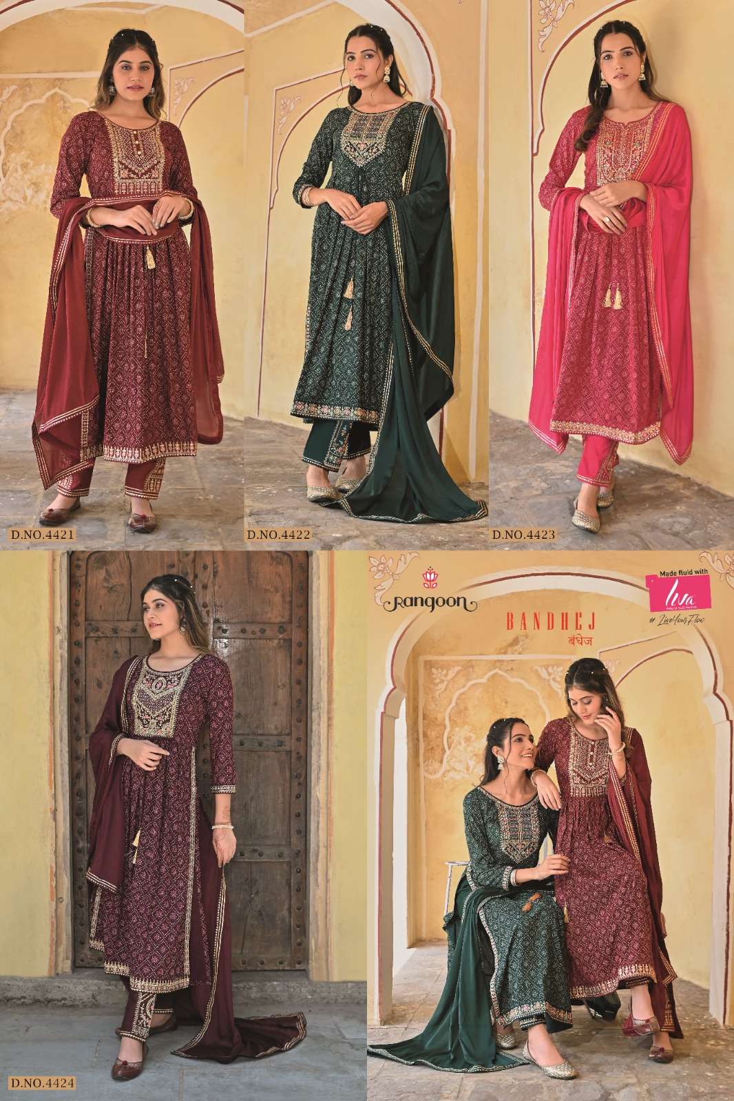 Rangoon BANDHEJ 2nd Kurti Wholesale catalog