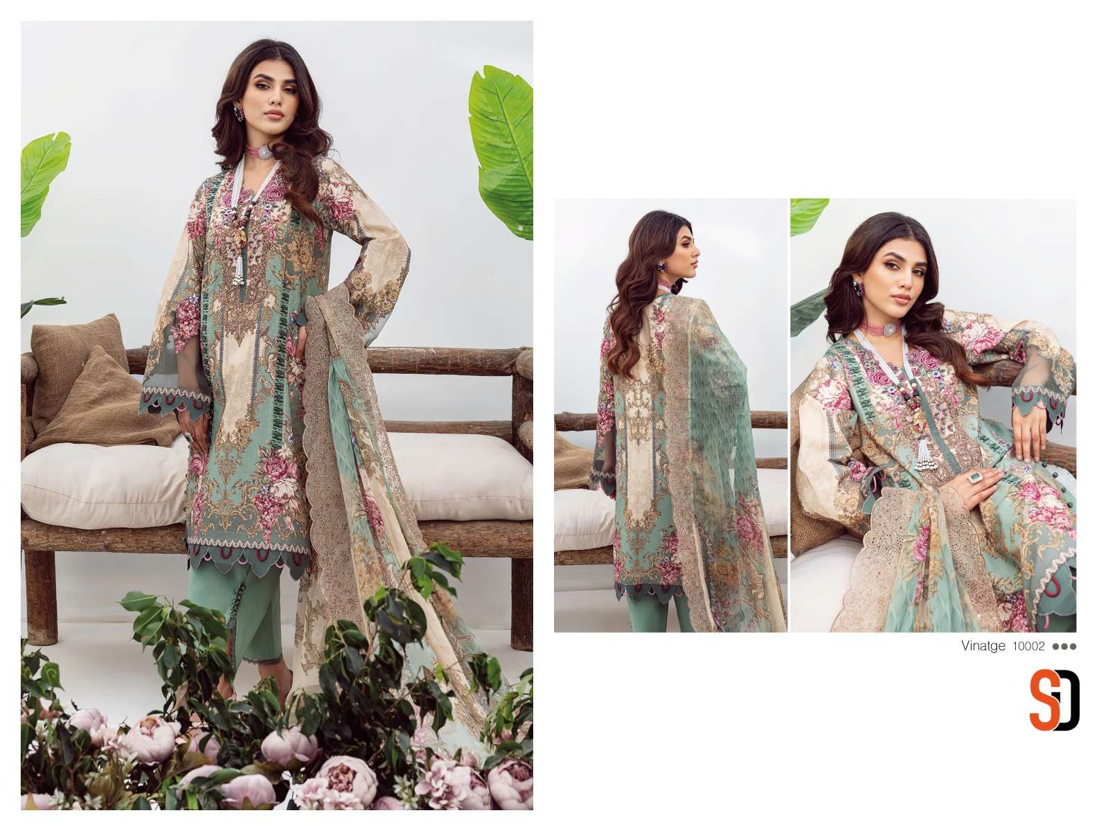 Shraddha Vintage Vol 10 Cotton Dupatta Pakistani Suit Wholesale catalog
