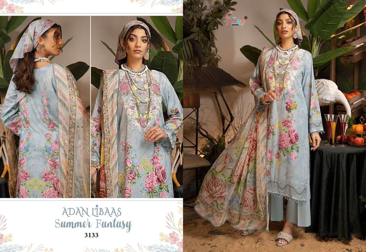 Shree Adan Libaas Summer Fantasy Cotton Dupatta Pakistani Suits Wholesale catalog