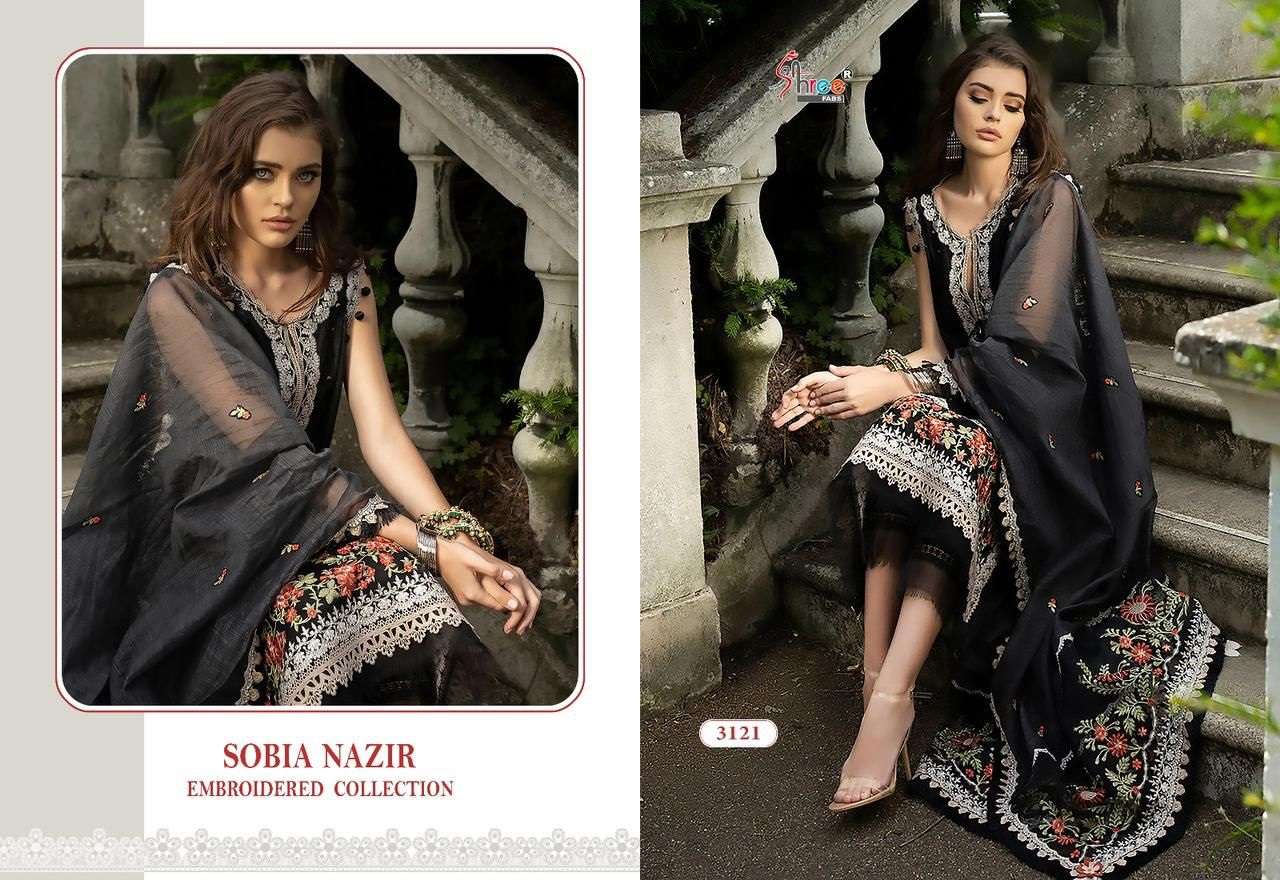 Shree Sobia Nazir Embroidered Collection Chiffon Dupatta Pakistani Suit Wholesale catalog