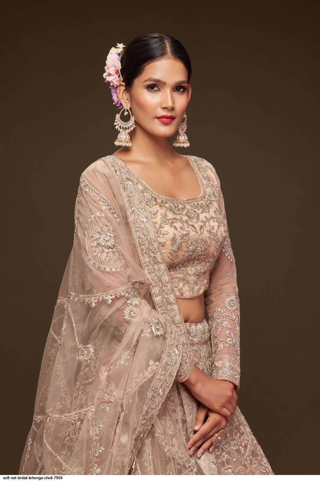 SOFT NET BRIDAL LEHENGA CHOLI 7904 Wholesale catalog