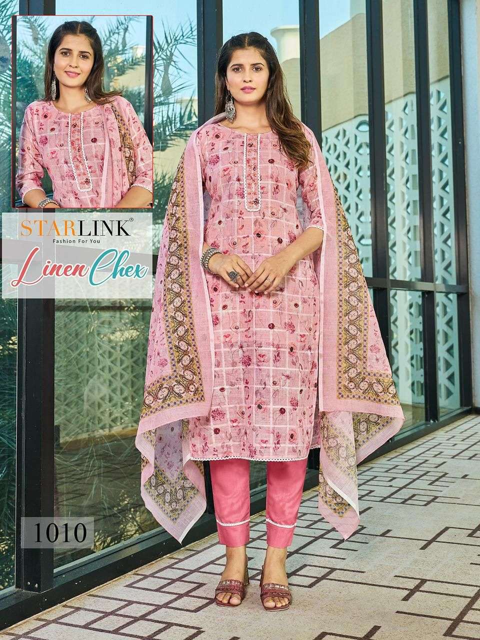 STARLINK LINEN CHEX Kurti Wholesale catalog