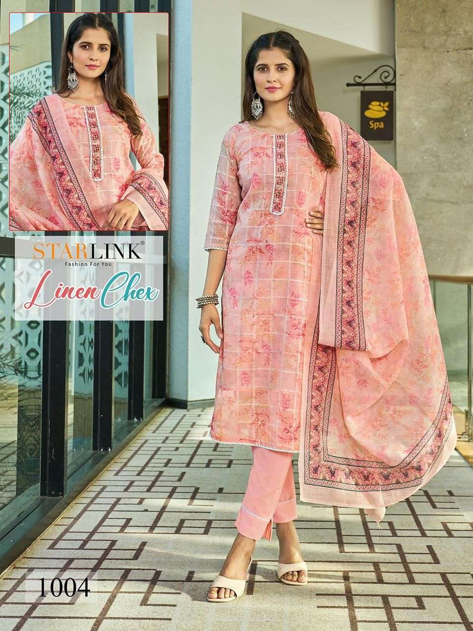 STARLINK LINEN CHEX Kurti Wholesale catalog