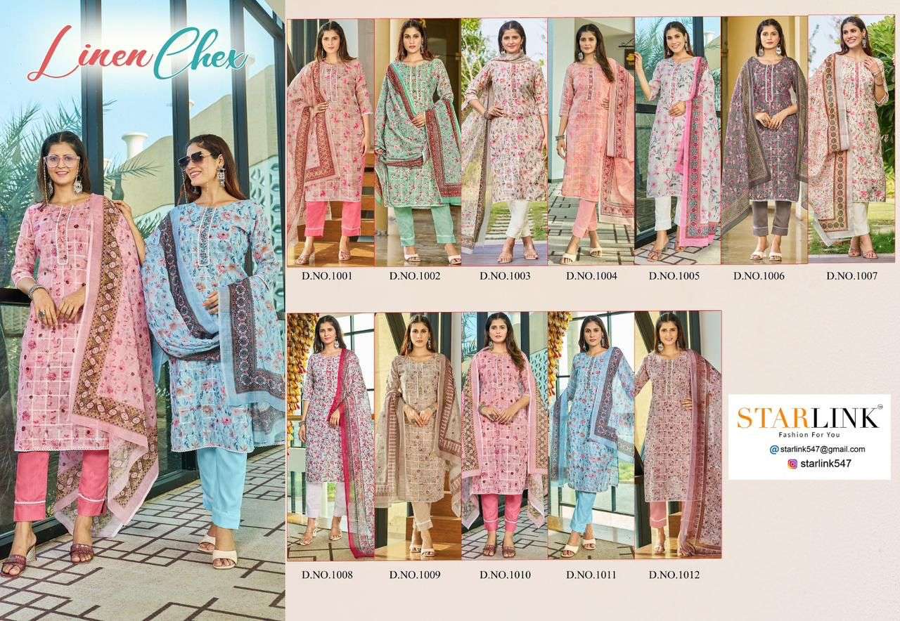 STARLINK LINEN CHEX Kurti Wholesale catalog