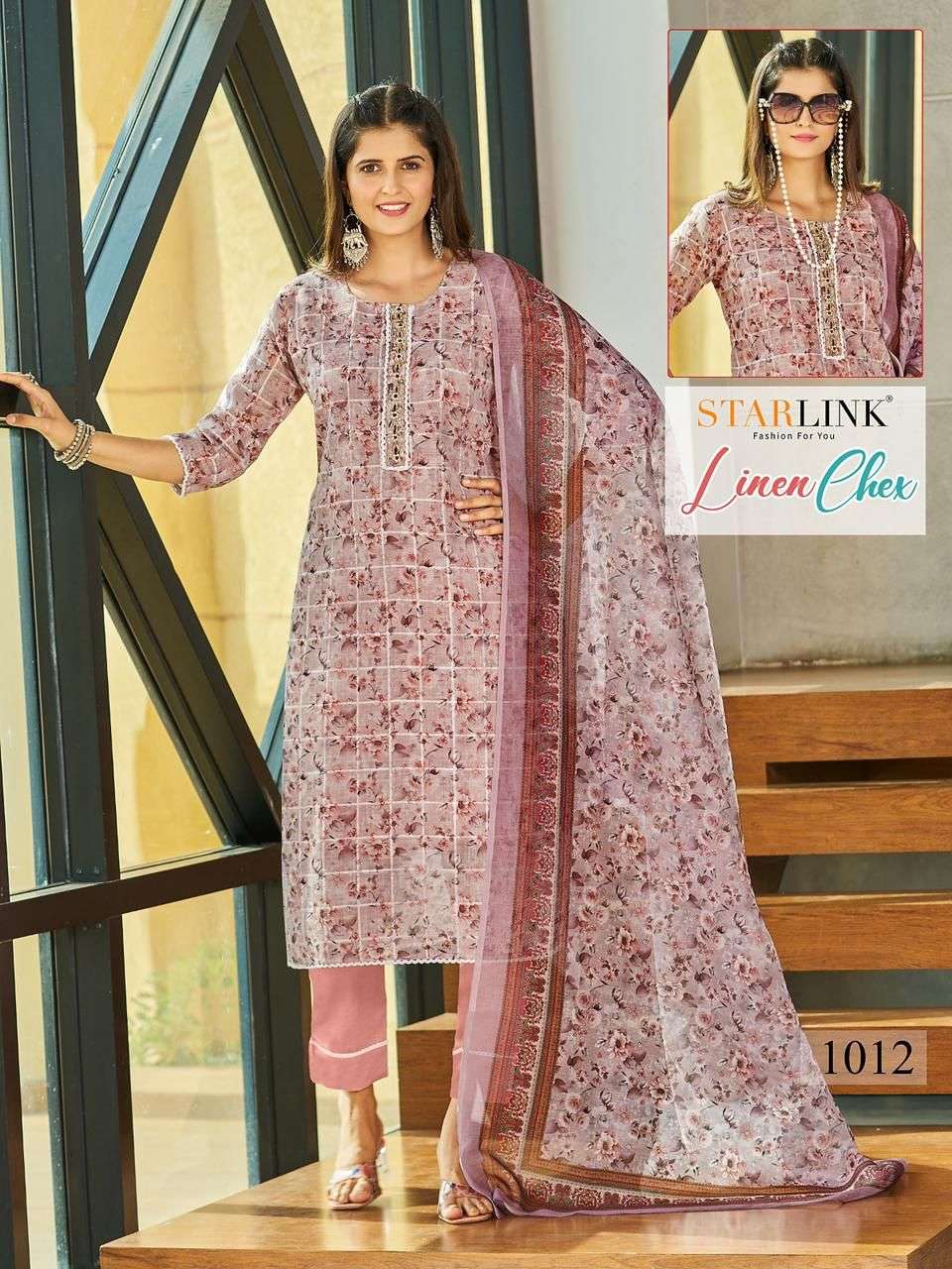 STARLINK LINEN CHEX Kurti Wholesale catalog