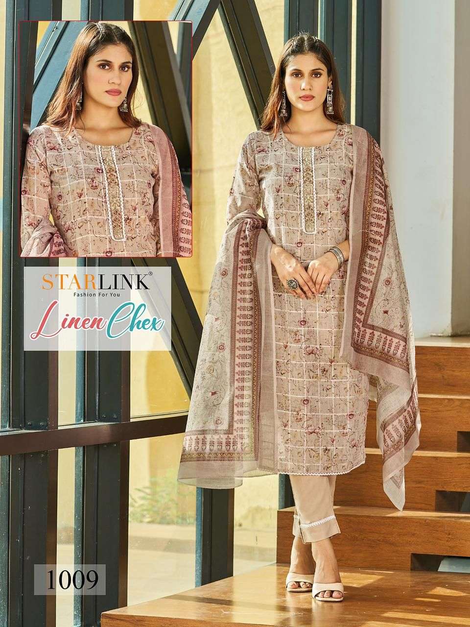 STARLINK LINEN CHEX Kurti Wholesale catalog