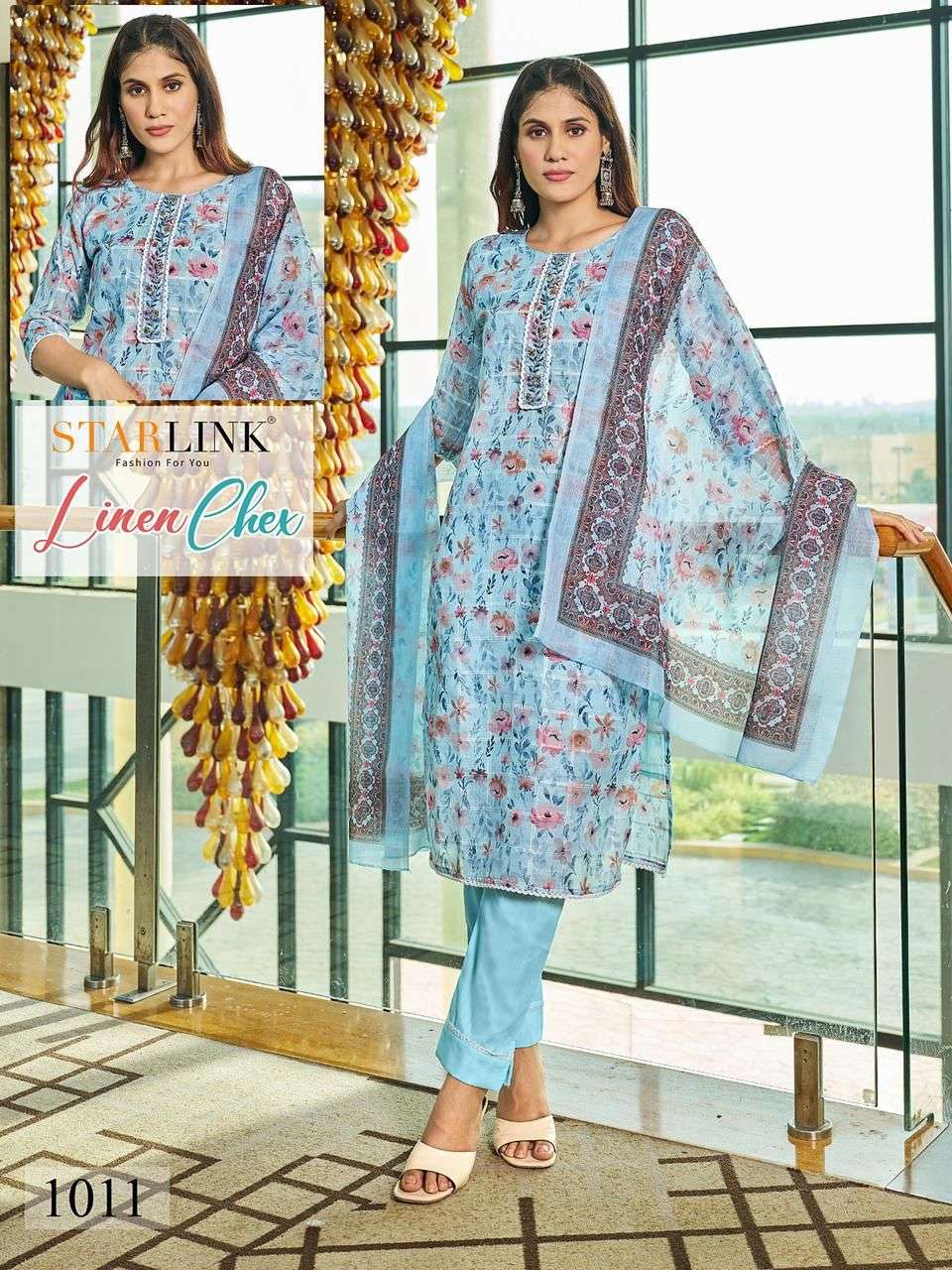 STARLINK LINEN CHEX Kurti Wholesale catalog