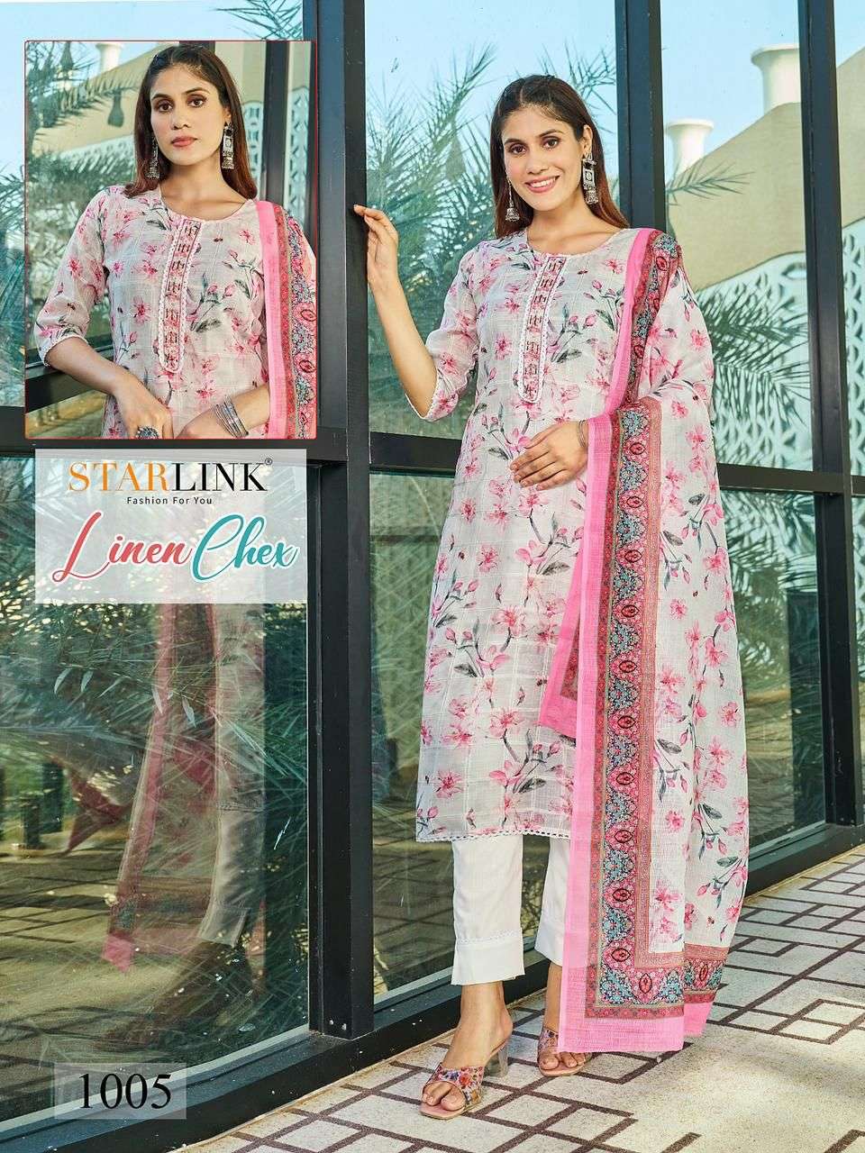STARLINK LINEN CHEX Kurti Wholesale catalog