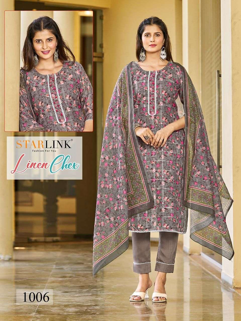 STARLINK LINEN CHEX Kurti Wholesale catalog