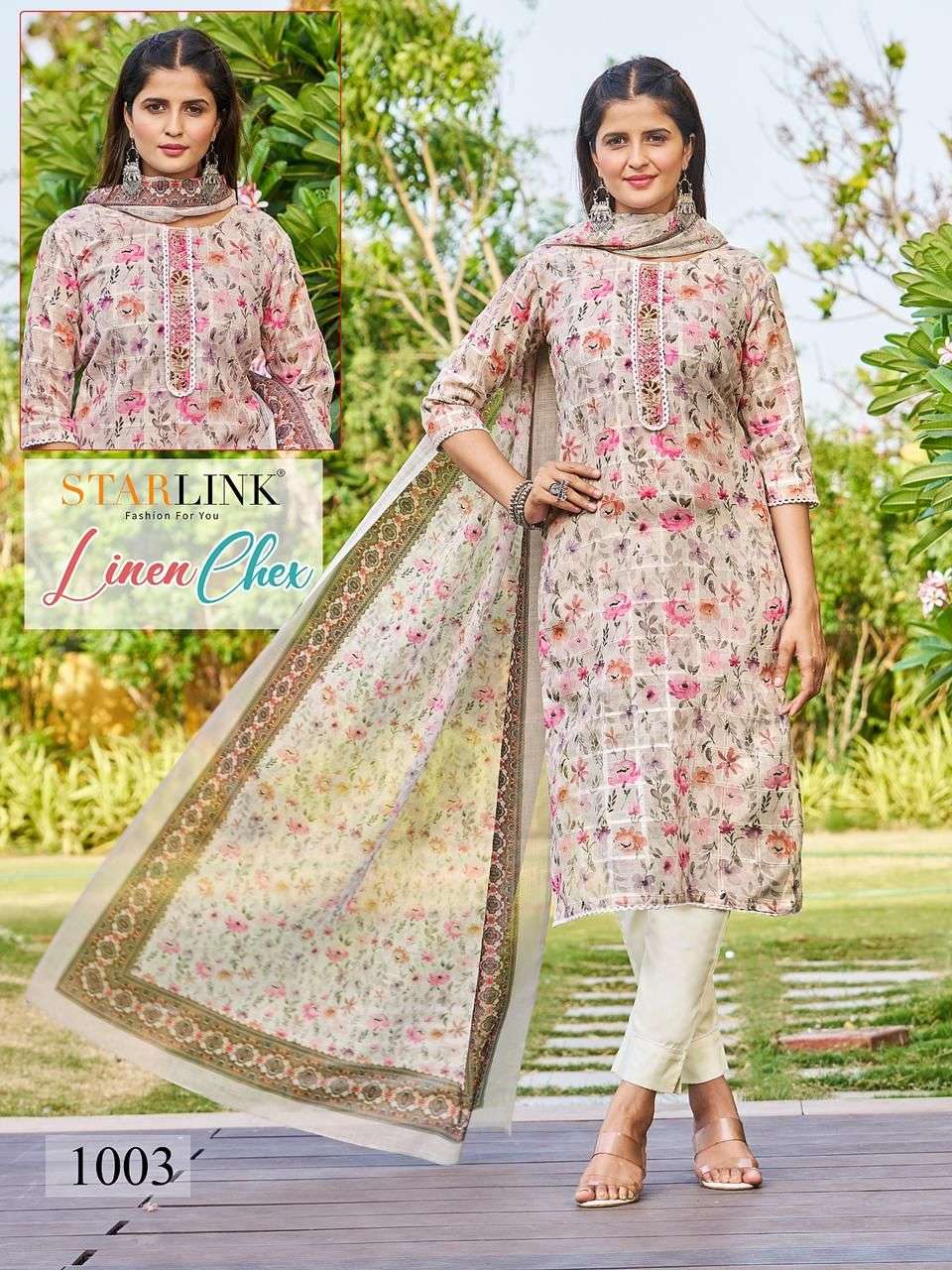 STARLINK LINEN CHEX Kurti Wholesale catalog