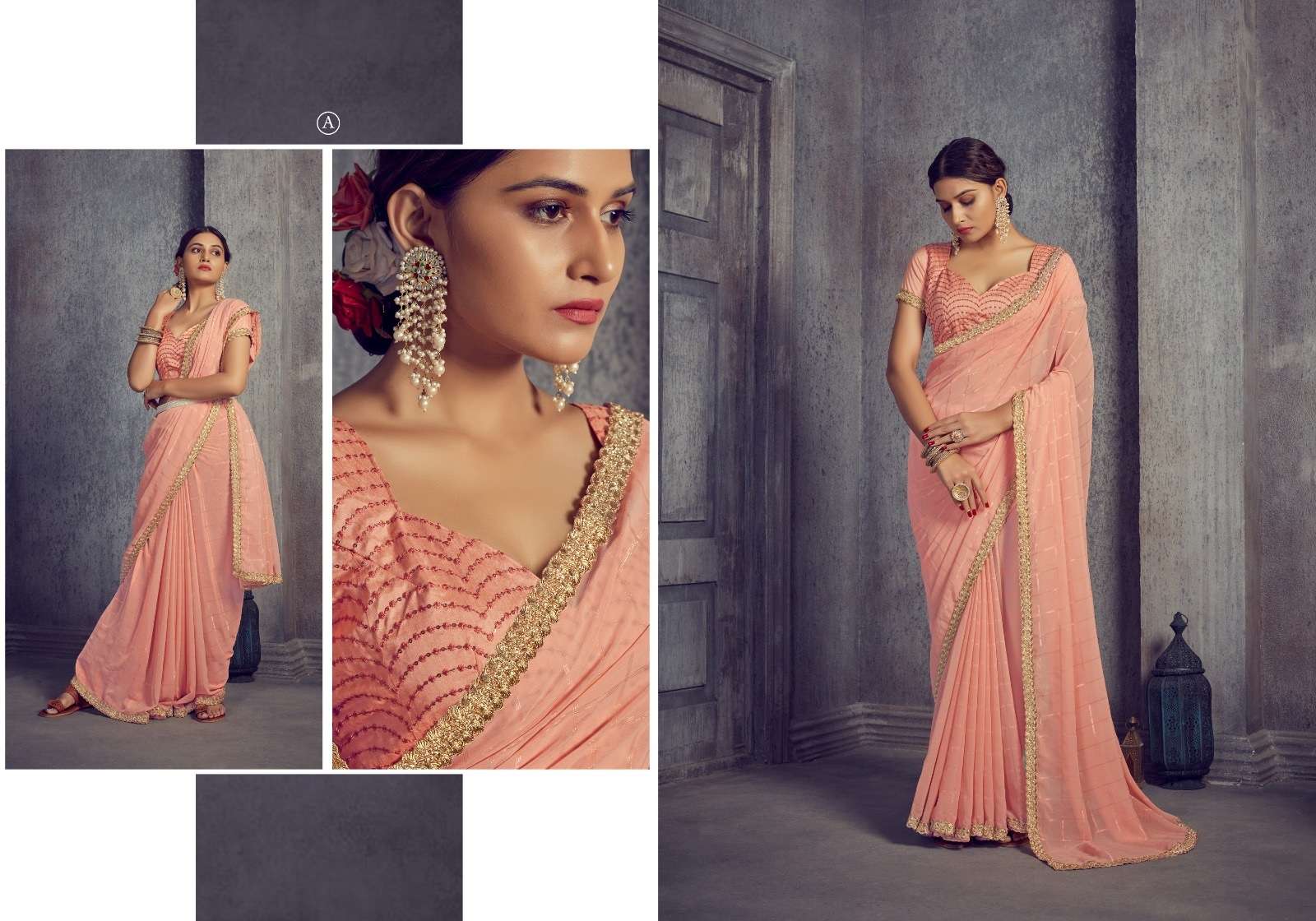 Ynf Filmora Sequence Fancy Georgette Saree Wholesale catalog