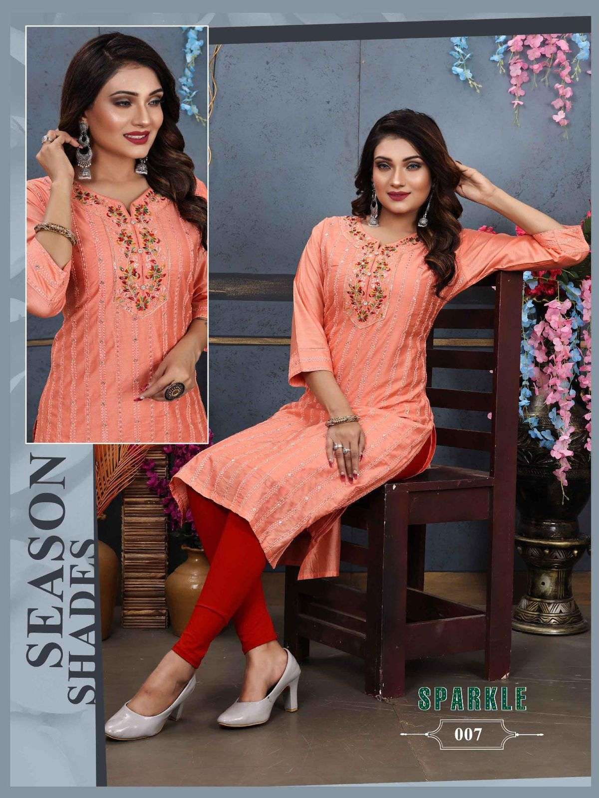Aagya Sparkle Vol.1 Rayon Kurti Wholesale catalog
