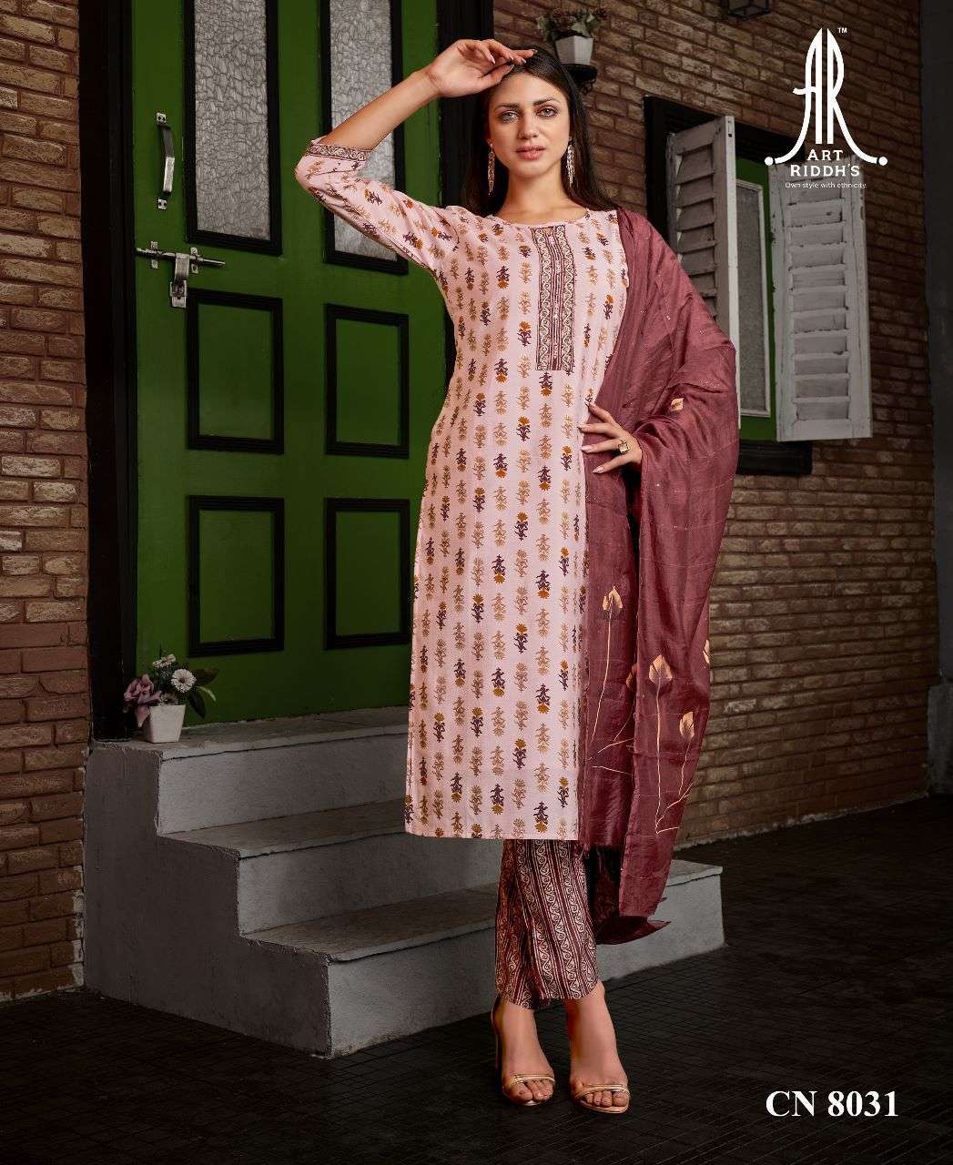 Artriddh Present New Vol - 8 Top Bottom Dupatta Designer Kurtis Wholesale catalog