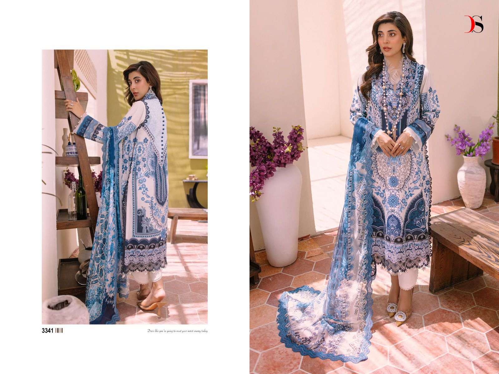 Deepsy Firdous Bliss Lawn 23 Cotton Dupatta Pakistani Salwar Suits Wholesale catalog