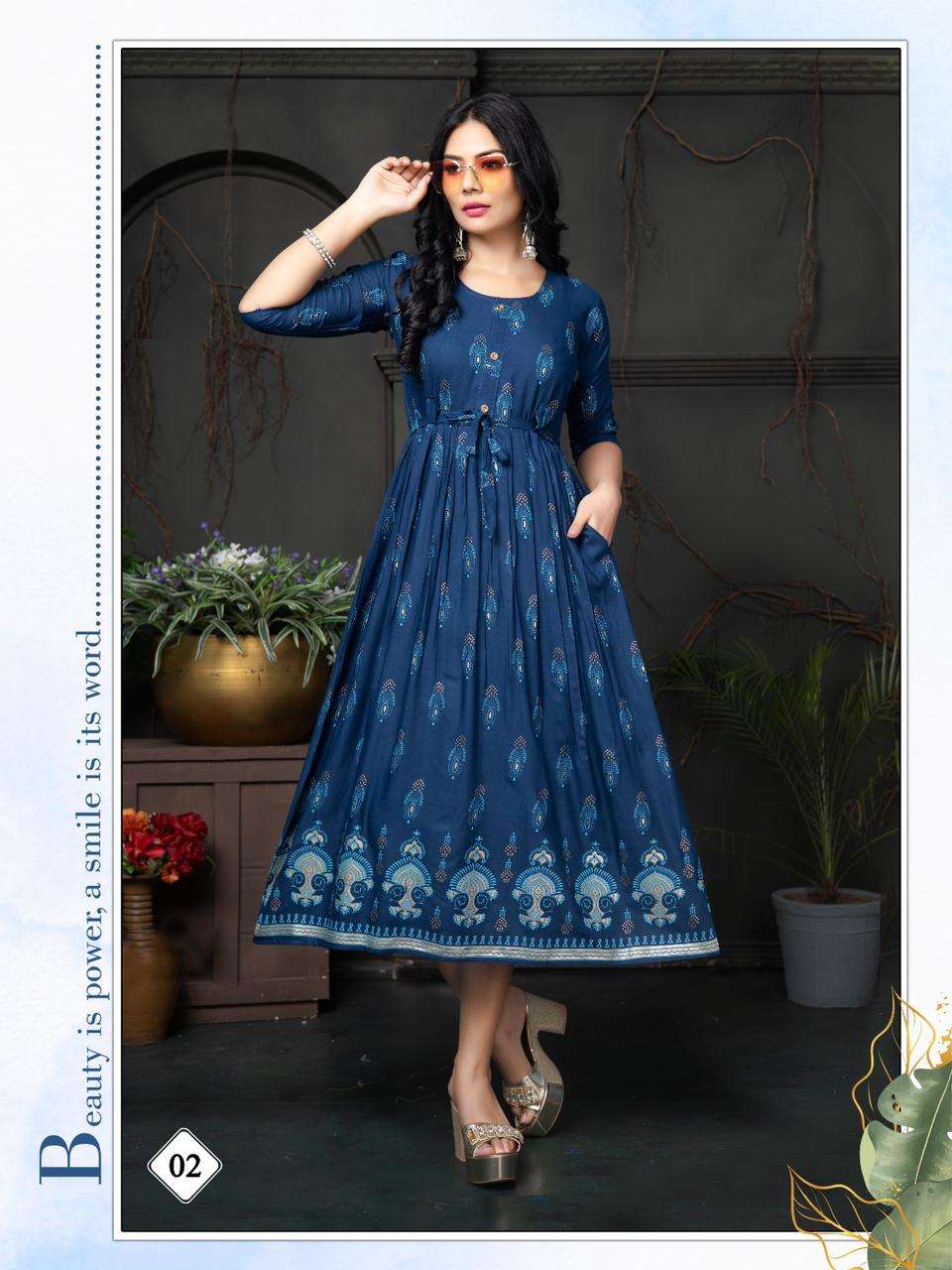 Golden Malini Reyon Plain Kurti Wholesale catalog