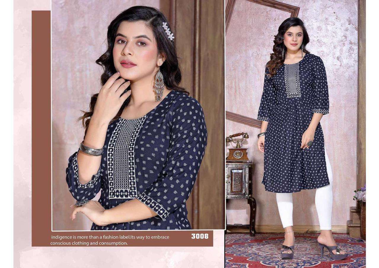 Golden Qushi Naira Cut Kurti Wholesale catalog