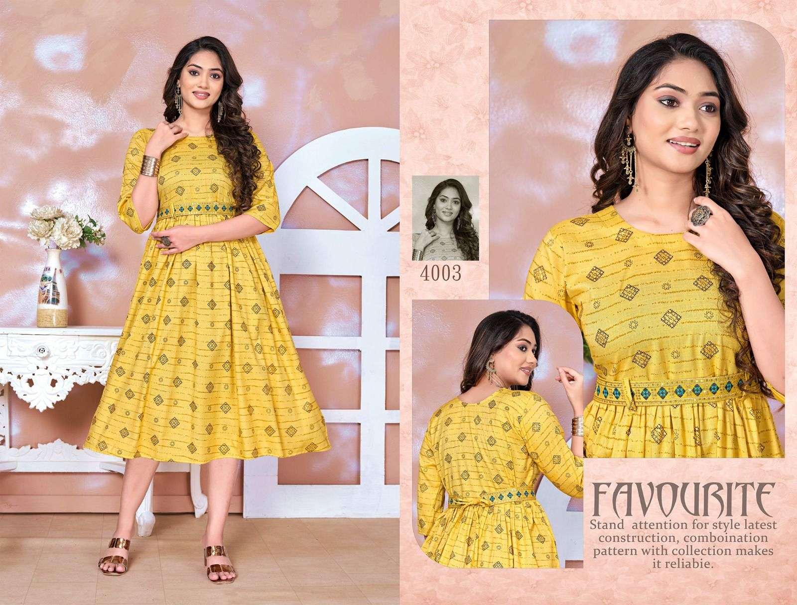 GOLDEN STYLE FLOW VOL - 1 DESIGNER  KURTI WHOLESALE CATALOG