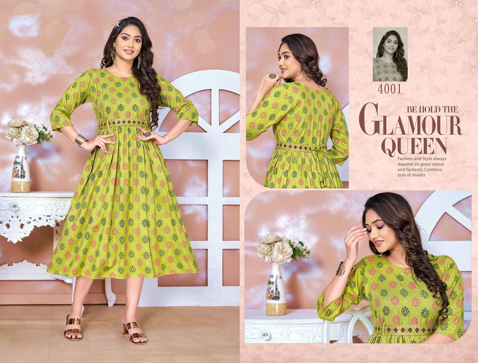 GOLDEN STYLE FLOW VOL - 1 DESIGNER  KURTI WHOLESALE CATALOG