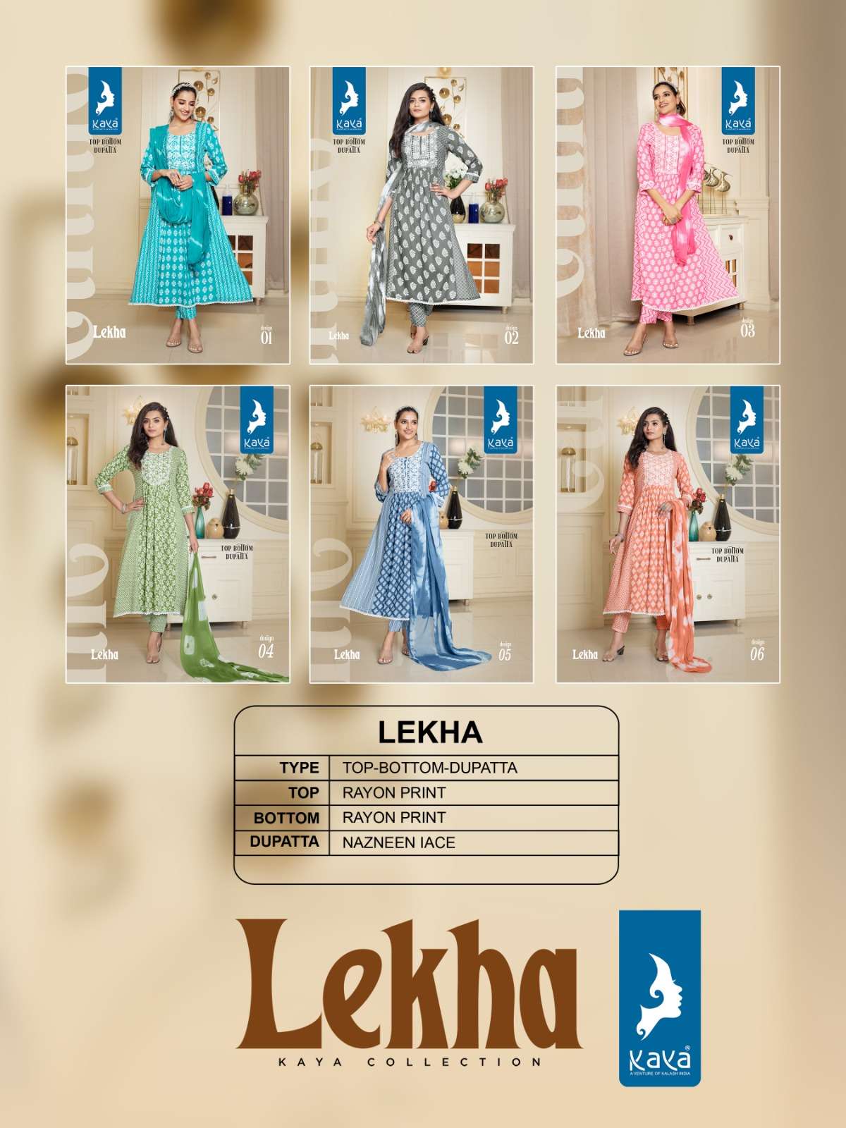 KAYA LEKHA RAYON PRINT KURTI Wholesale catalog