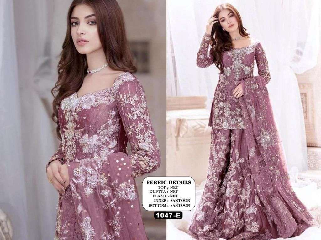 KF-1047 NET WITH  EMBROIDERY  WORK Pakistani Suits Wholesale catalog