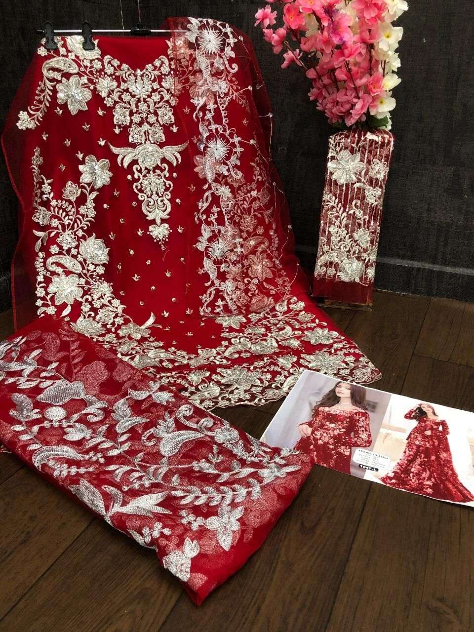 KF-1047 NET WITH  EMBROIDERY  WORK Pakistani Suits Wholesale catalog