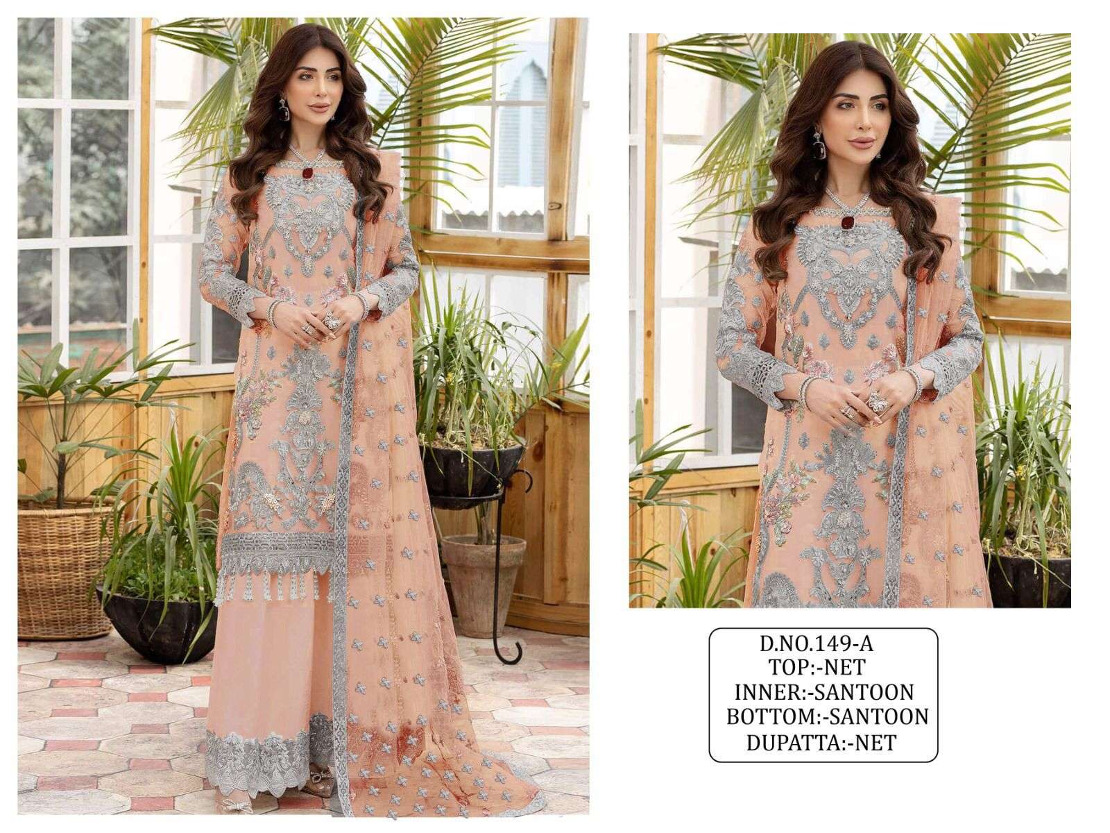 KF - 149 Embroidery Work Pakistani Suites Wholesale catalog 