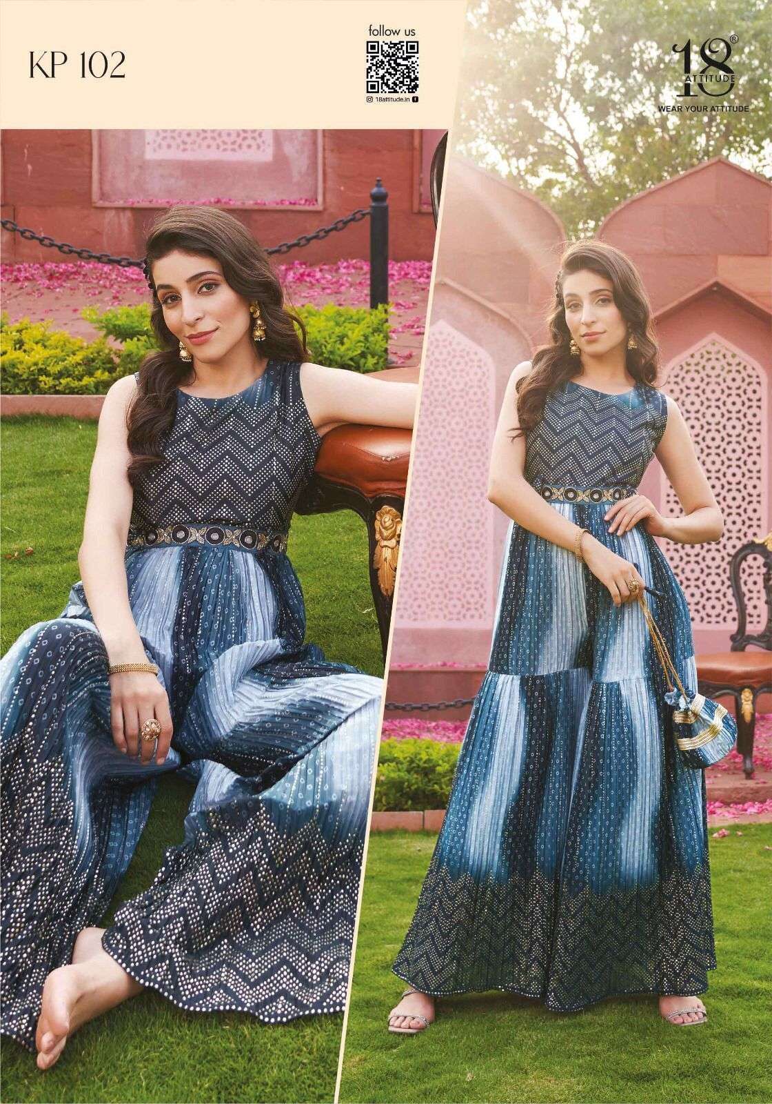 KITTY-PARTY INDO-WESTERN JUMPSUITS KURTI WHOLESALE CATALOG