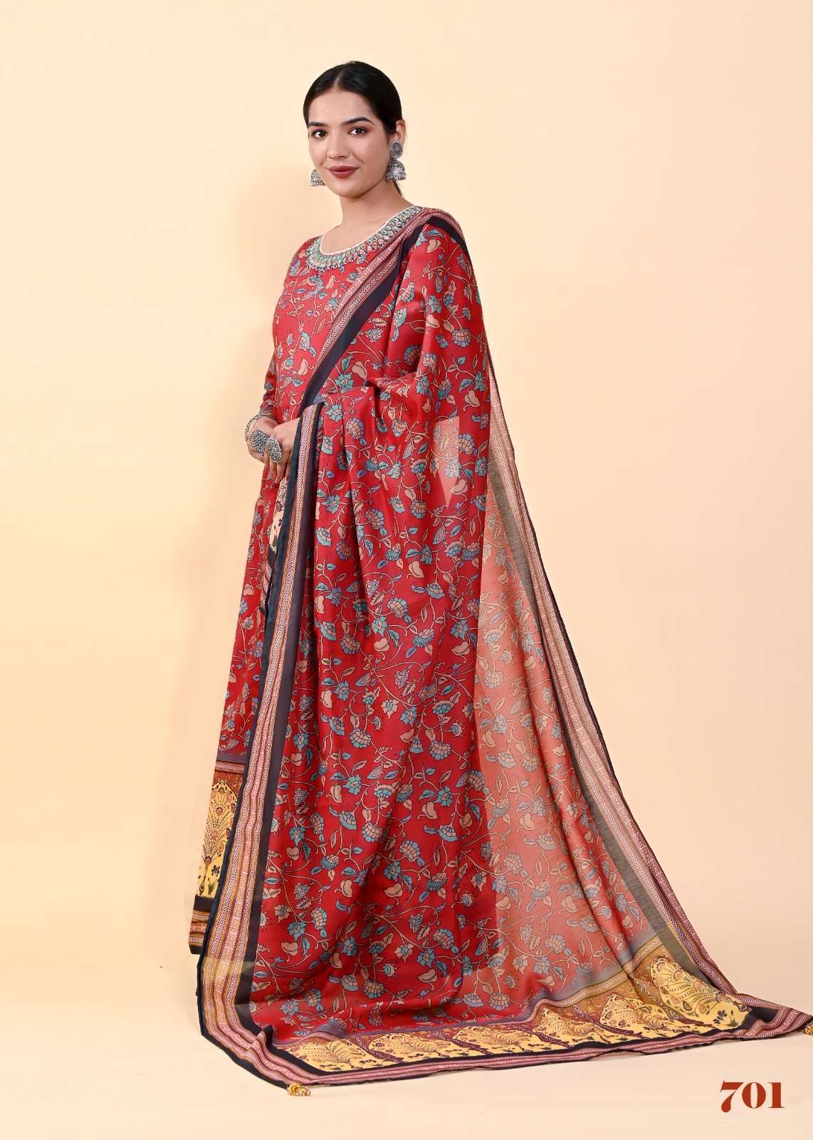Lucaya Vol 7 Kalamkari Anarkali Readymade Gown With Dupatta Wholesale catalog