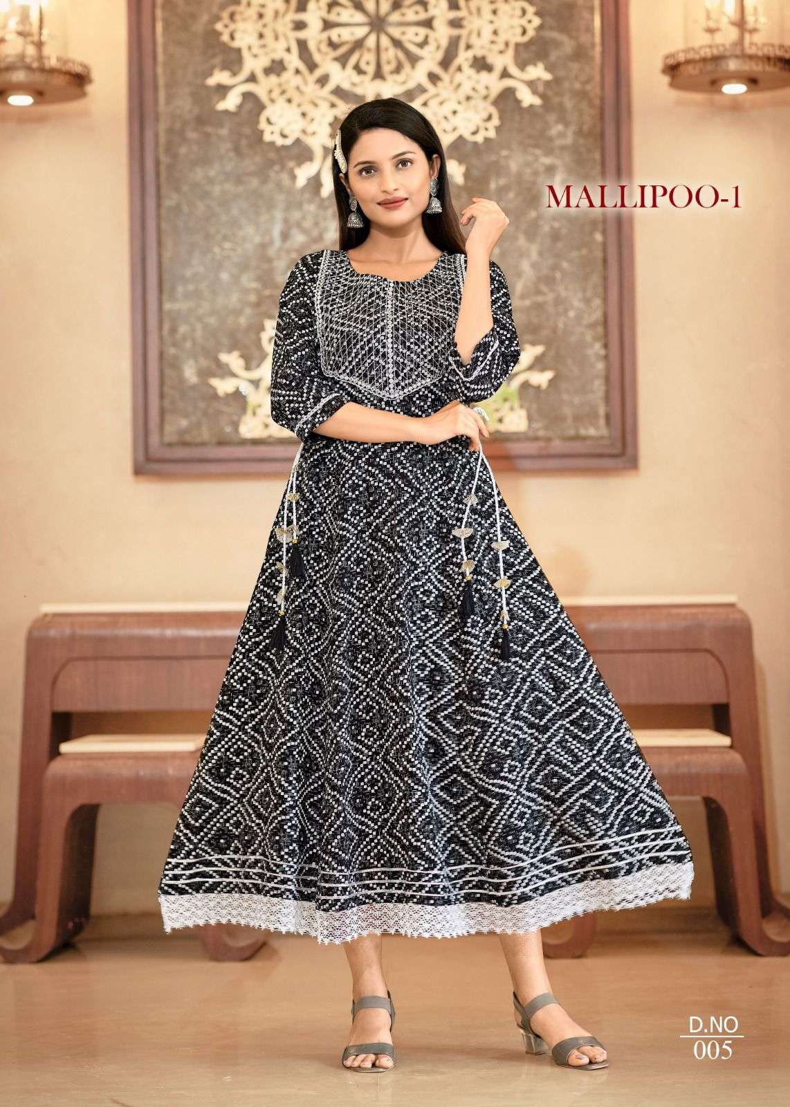 MALLIPOO-1 HEAVY RAYON GOLD KHADI PRINT Kurti Wholesale catalog