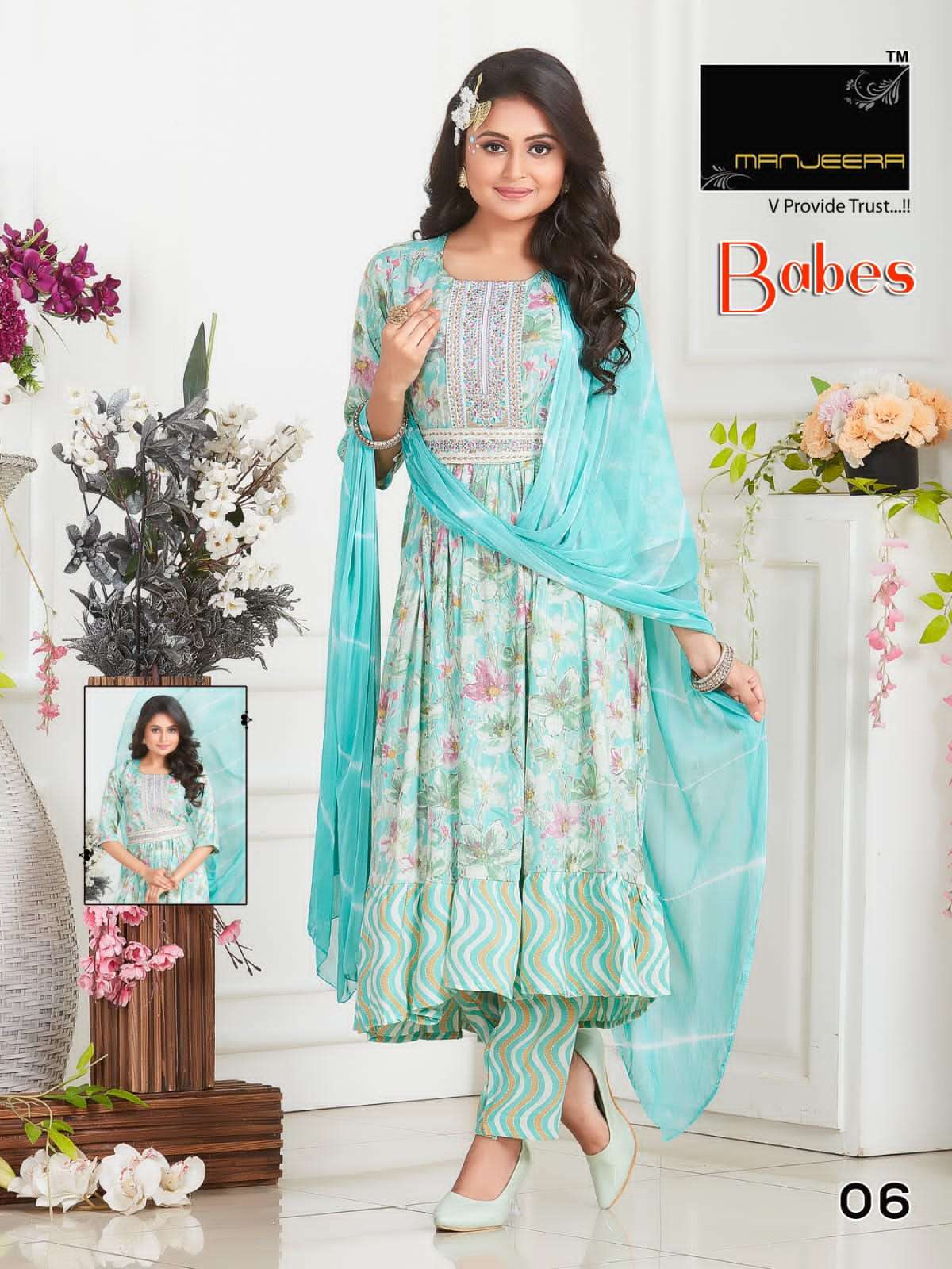 MANJEERA  BABES Capsule Print Kurti Wholesale catalog