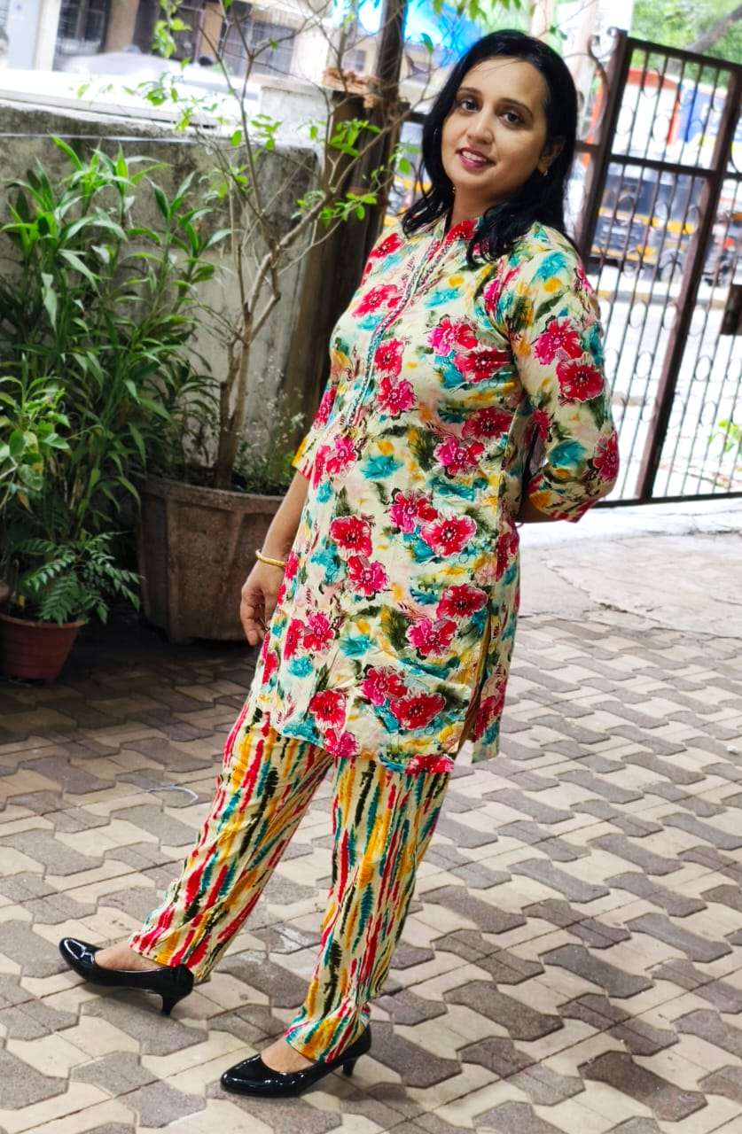 New Lunch Modal Silk Co-ord set Kurti Wholesale catalog