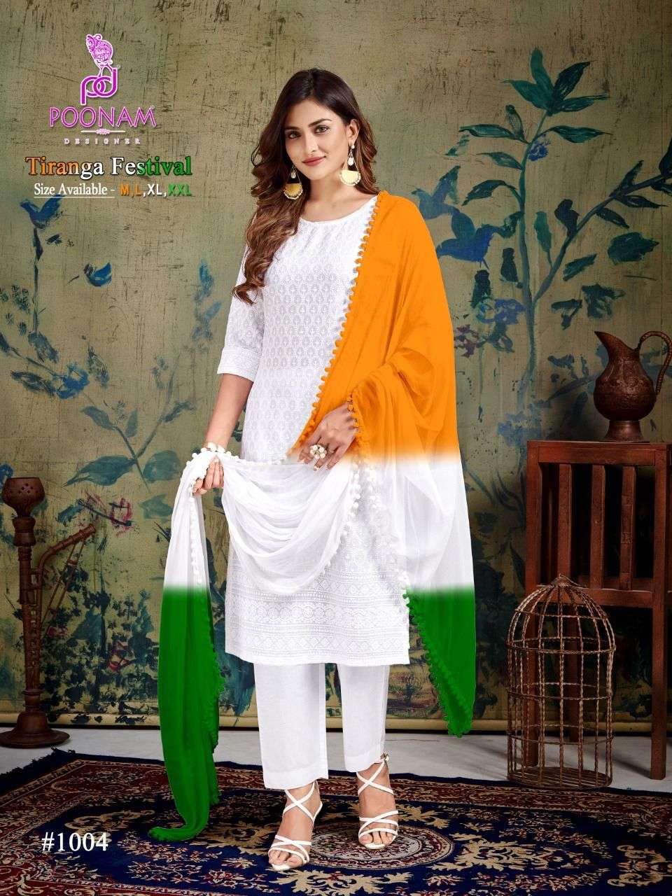 POONAM DESIGNER Tiranga Festival Kurti Wholesale catalog