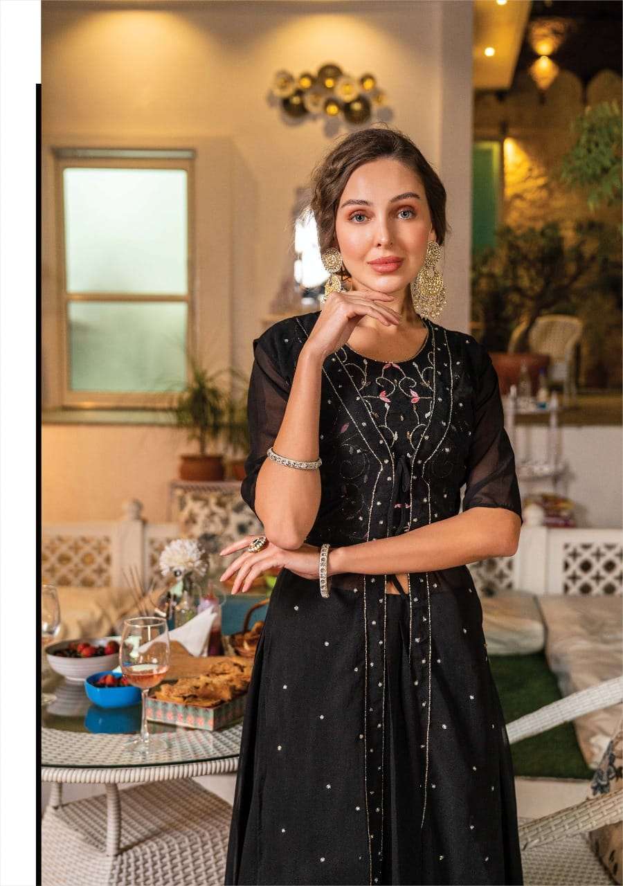 Qala Georgette Fancy Gown Kurti Wholesale catalog
