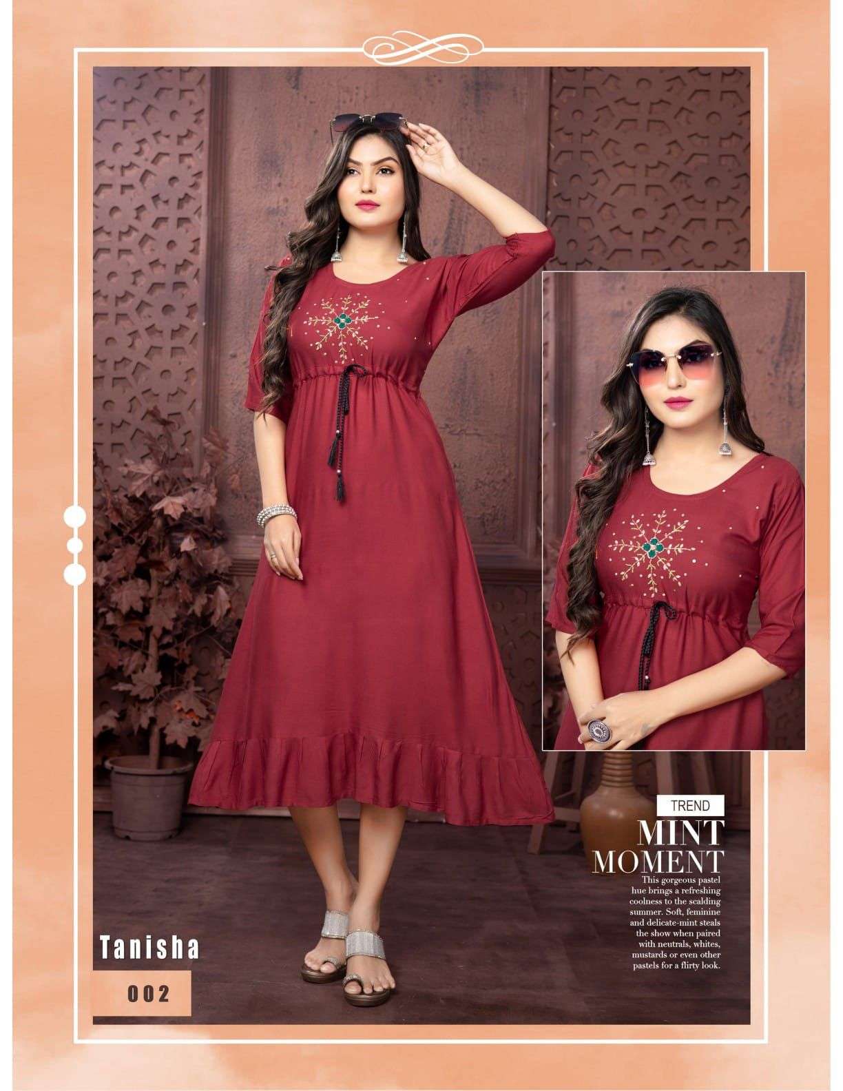 TRENDY TANISHA VOL.2 Layer Festive wear Kurti Wholesale catalog