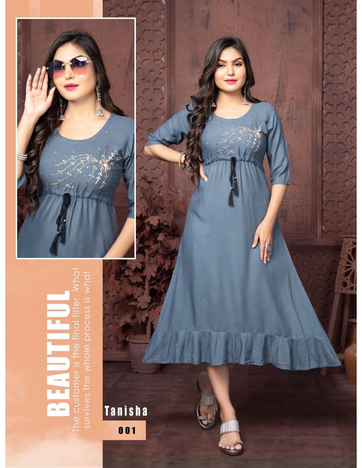 TRENDY TANISHA VOL.2 Layer Festive wear Kurti Wholesale catalog