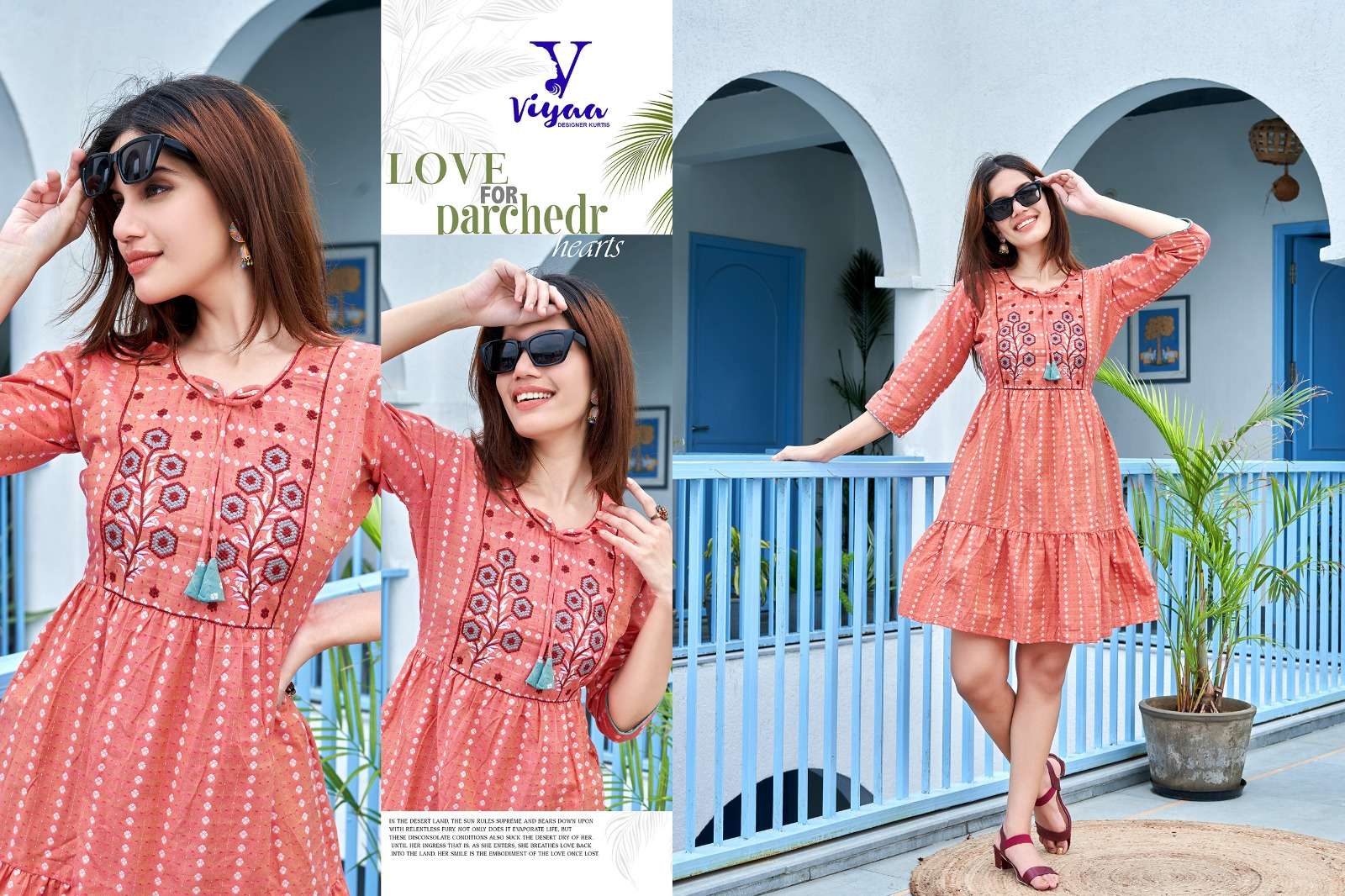 VIYAA DESIGNER POPSTAR V1 TUNIC Kurti Wholesale catalog