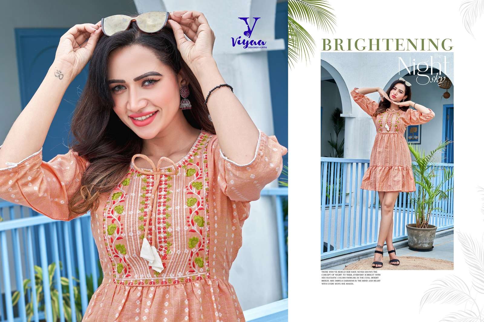 VIYAA DESIGNER POPSTAR V1 TUNIC Kurti Wholesale catalog