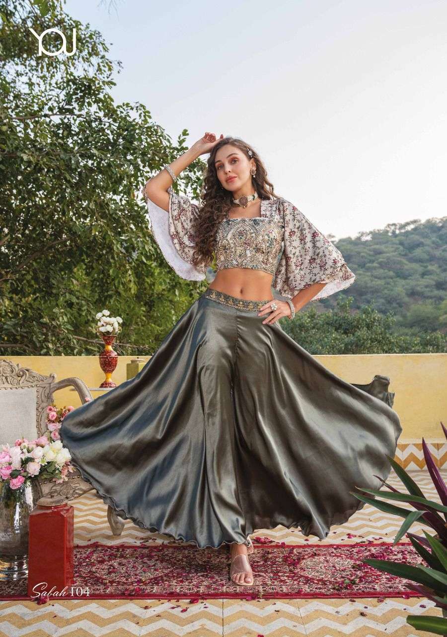 WANNA SABAH CROP TOP  Gown Kurti Wholesale catalog