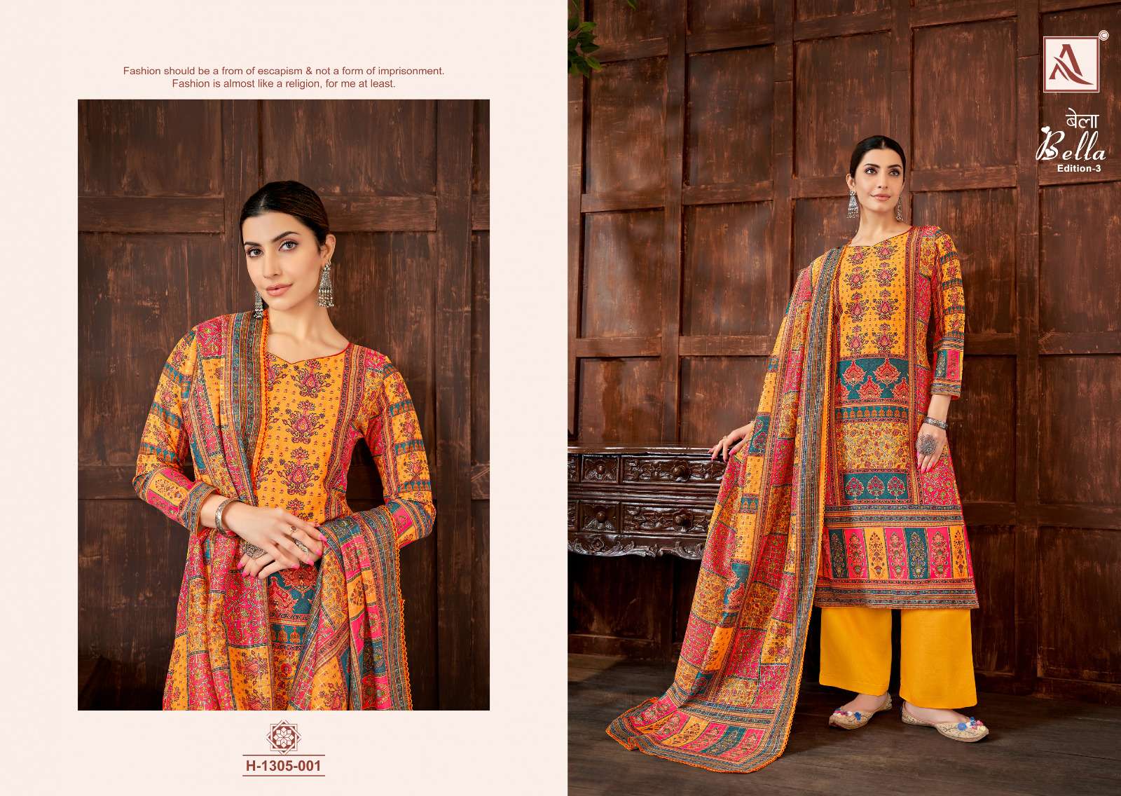  Alok Suit BELLA EDITION 3 Maslin Designer Dress Wholesale catalog
