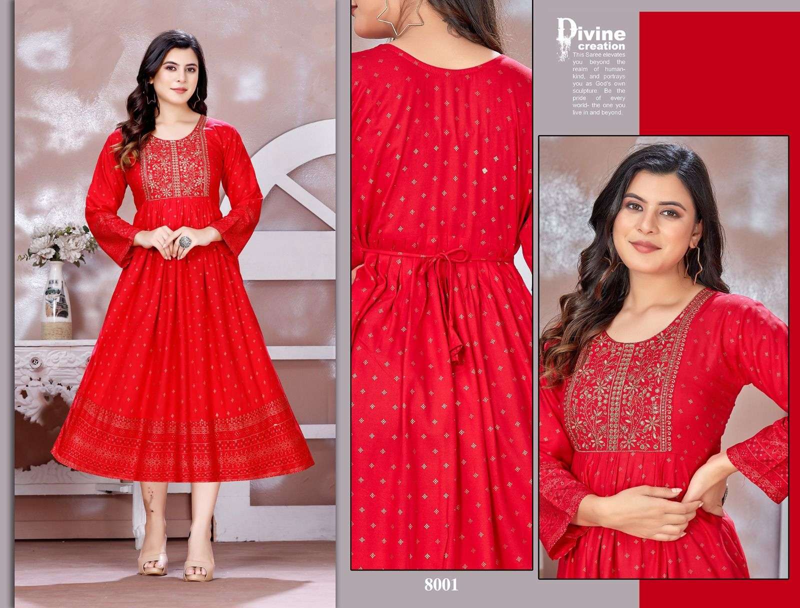 BEAUTY QUEEN I’M BINDASS-2 HEAVY RAYON 14 KG FOIL PRINT Kurti Wholesale catalog
