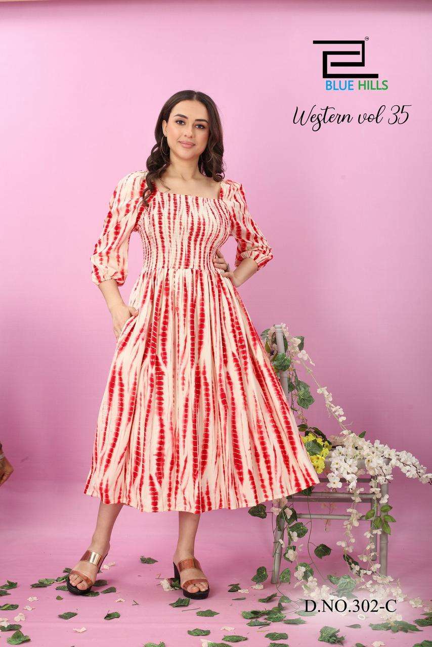 Blue Hills Western Vol 35 Kurti Wholesale catalog