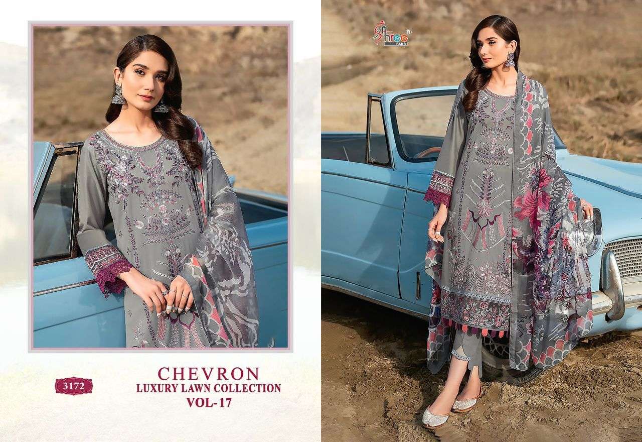 CHEVRON LUXURY LAWN COLLECTION VOL-17 SIFFON Salwar Kameez Wholesale catalog