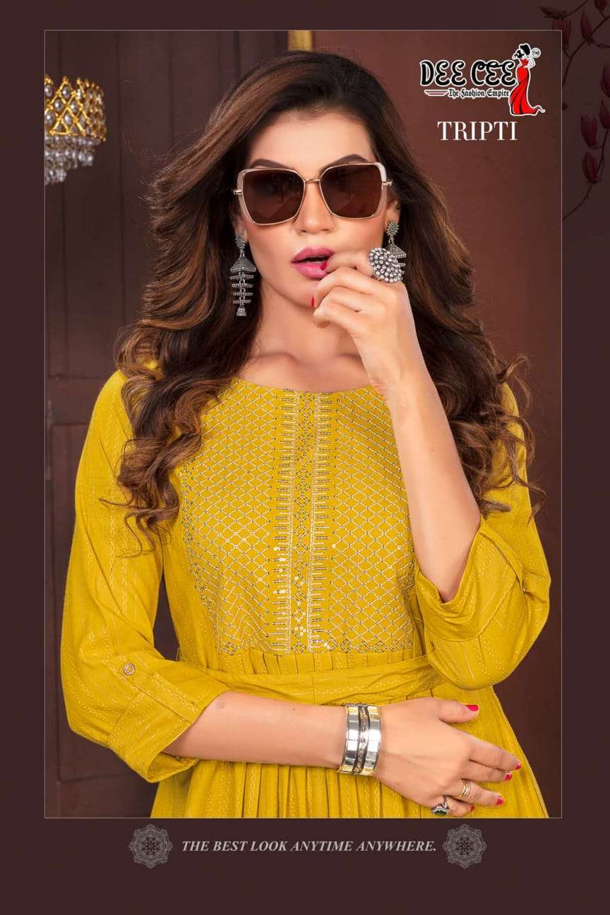 DeeCee TRIPTI RIYON Kurti Wholesale catalog