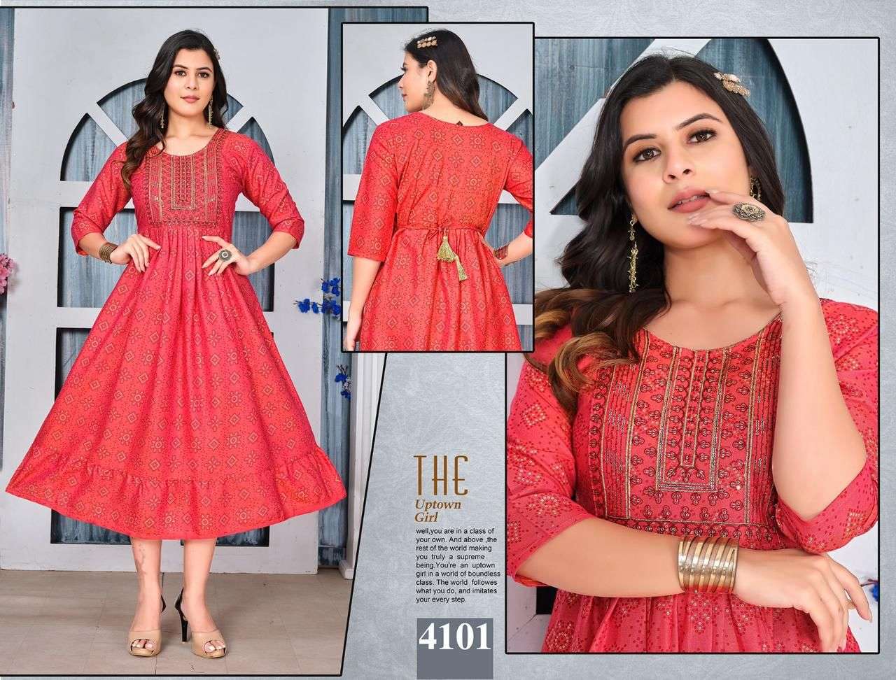 GOLDEN BEAUTIFUL LOOK VOL.1 Rayon Foil  Print Kurti Wholesale catalog