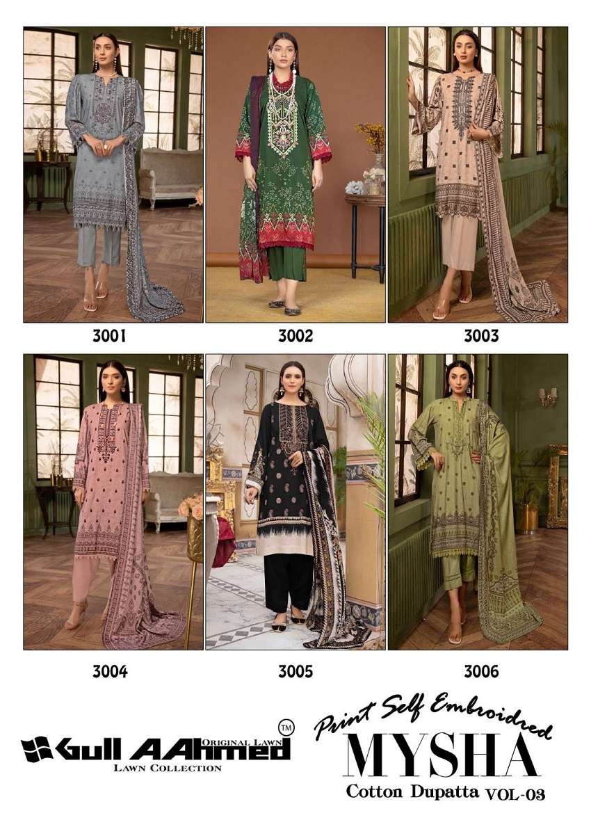 Gull A Ahmed Mysha Vol -3 – Kurti Pant WIth Dupatta - Wholesale Catalog