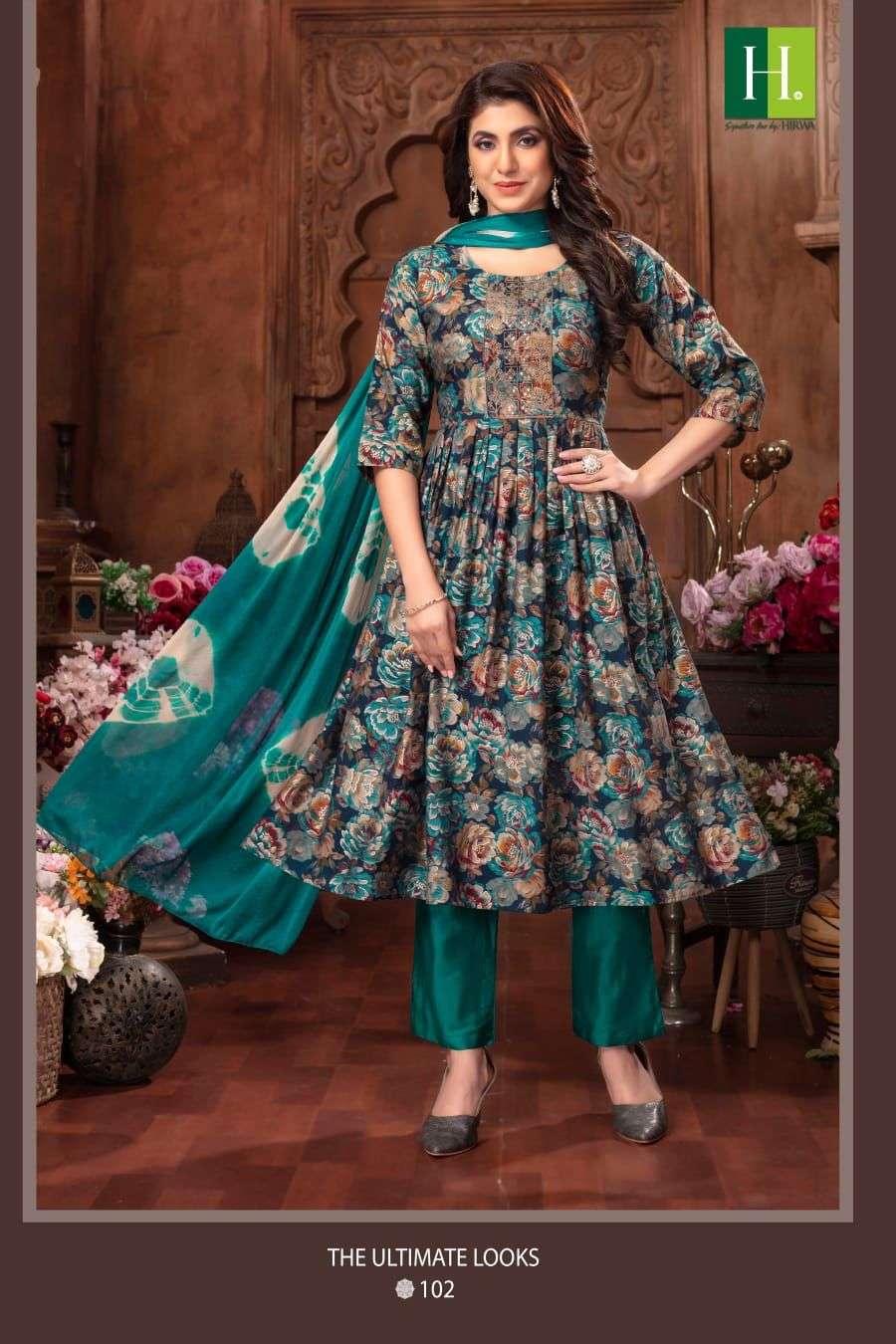 HIRWA SUMAN Naira Cut Kurti Wholesale catalog