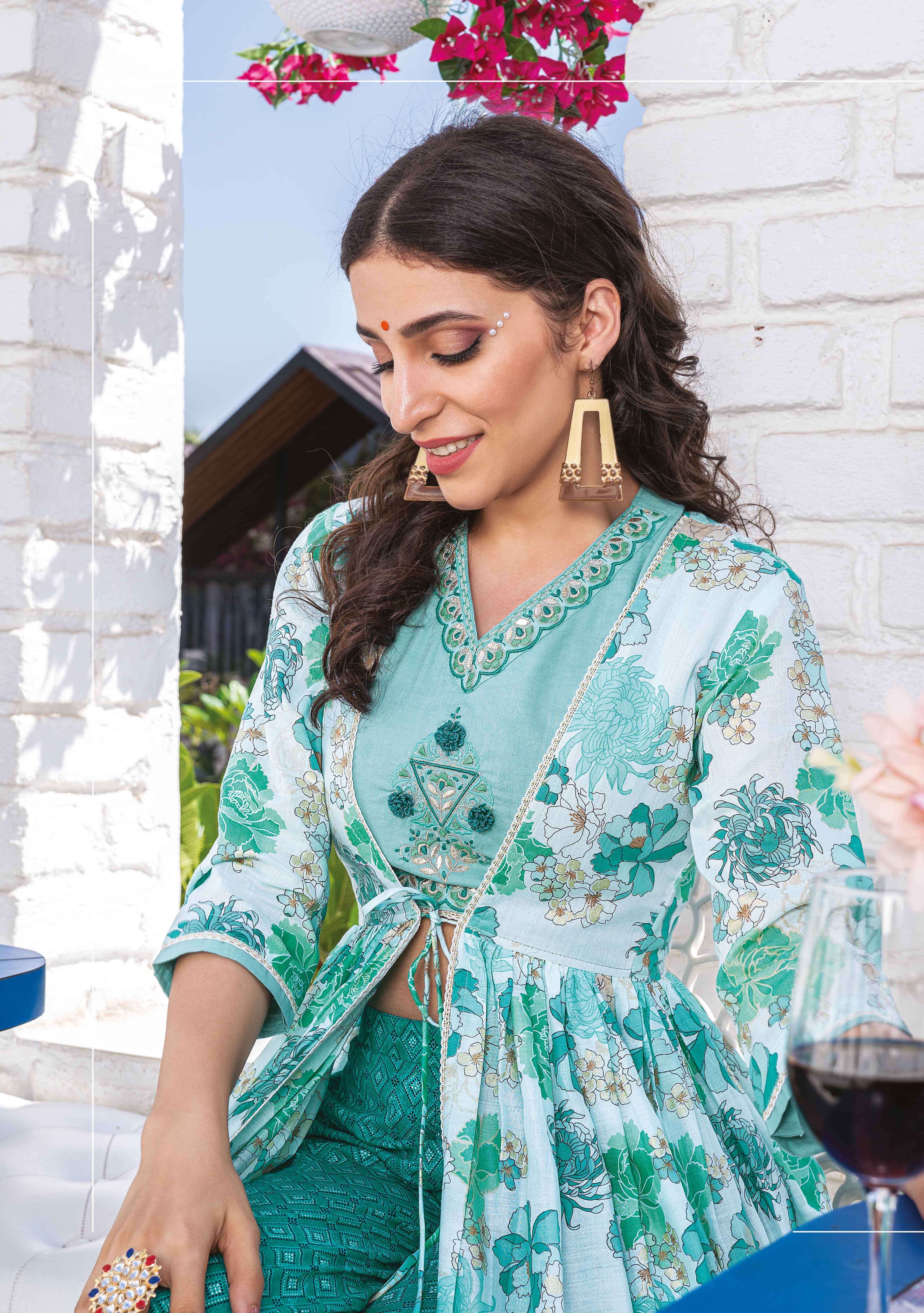 Kiana Rangrez  Cotton crop top Kurti Wholesale catalog