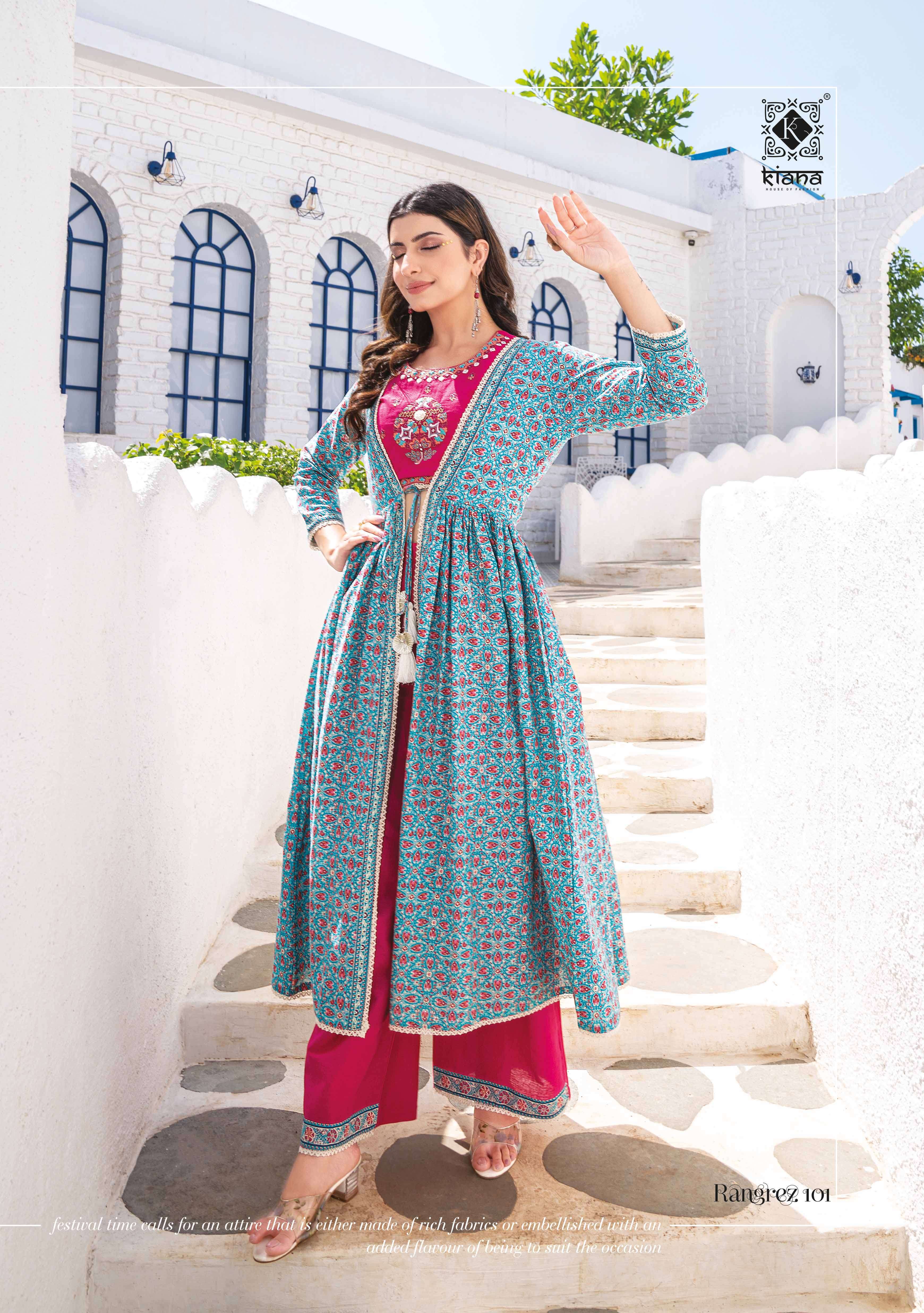 Kiana Rangrez  Cotton crop top Kurti Wholesale catalog