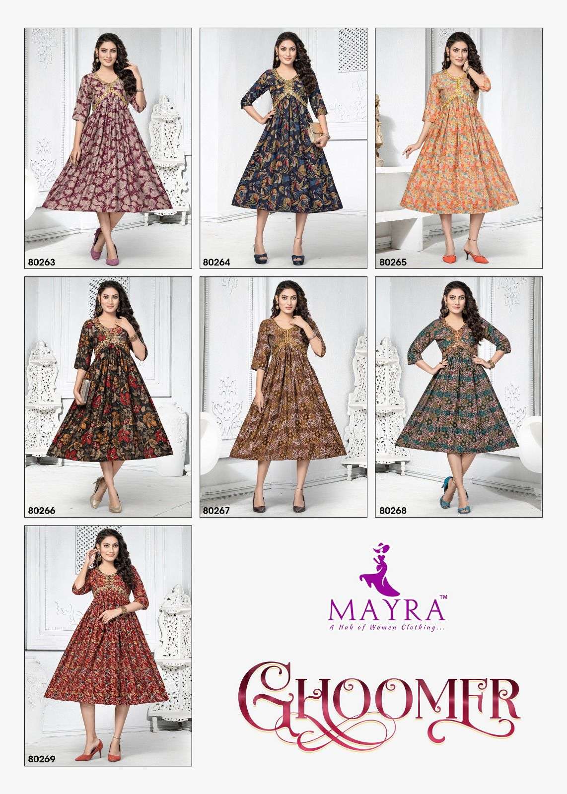 MAYRA GHOOMER Kurti Wholesale catalog