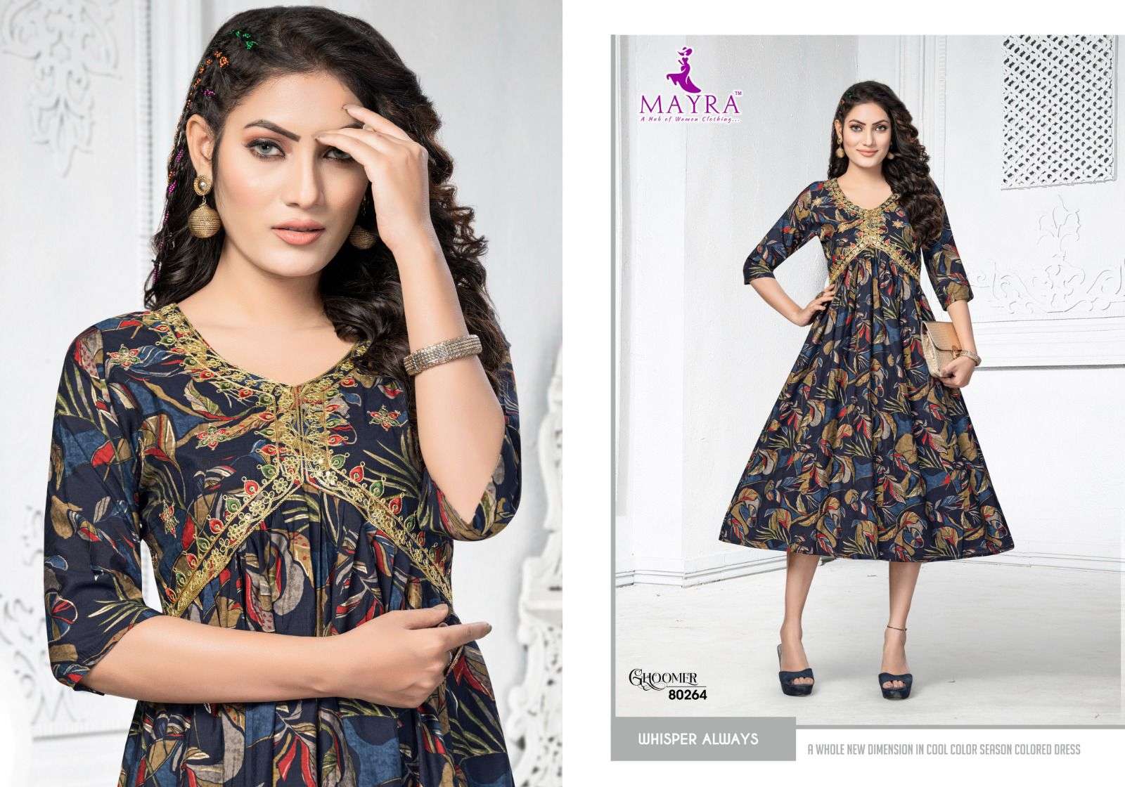 MAYRA GHOOMER Kurti Wholesale catalog